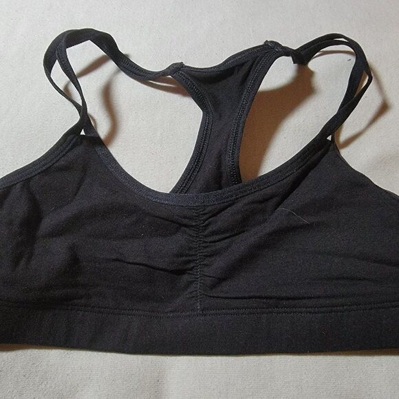 Fruit Of The Loom Womens Black Scoop Neck Racerback Strappy Sport Bra Size 32 - Picture 3 of 5